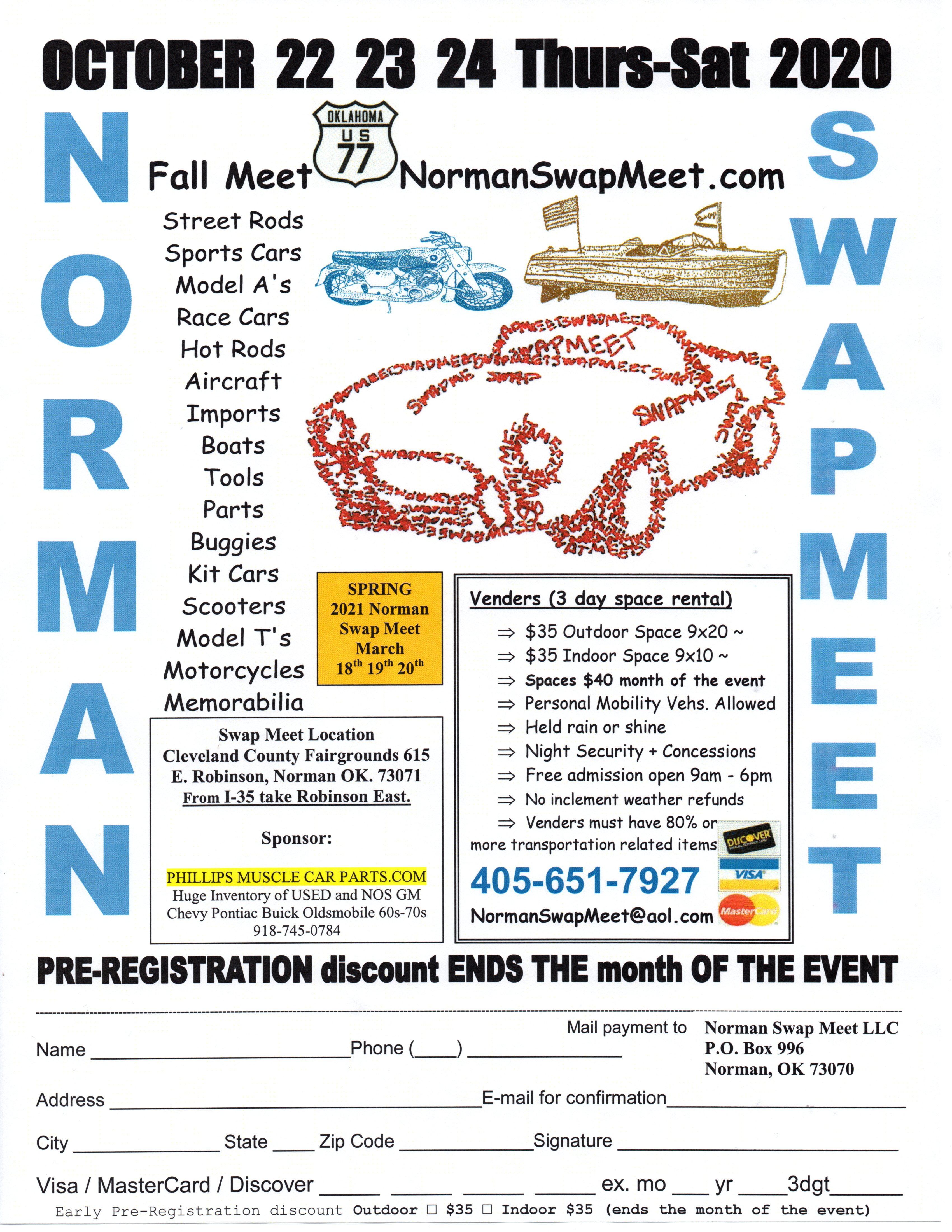 Norman Swap Meet October 22nd 23rd 24th 2020 Motorcycle Roads